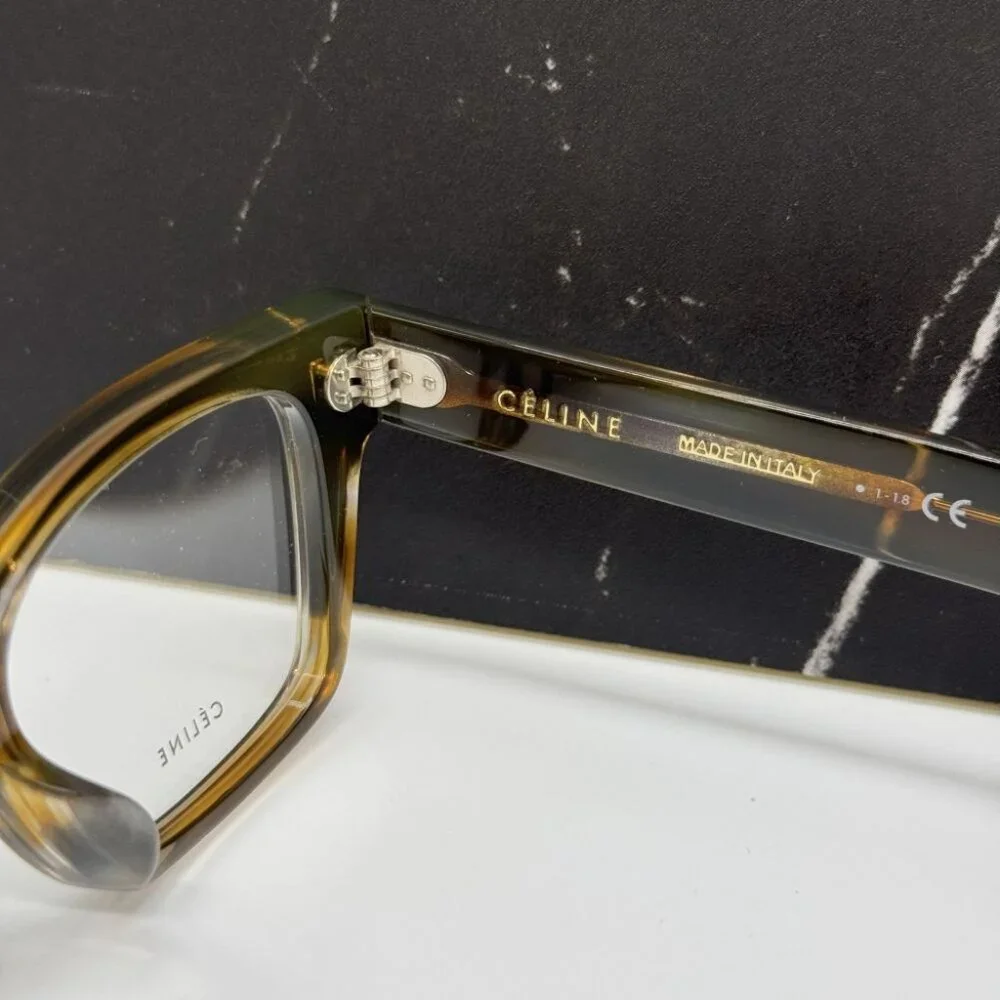 NEW CELINE CL50011F 055 HAVANA SQUARE UNISEX CELINE EYEGLASSES